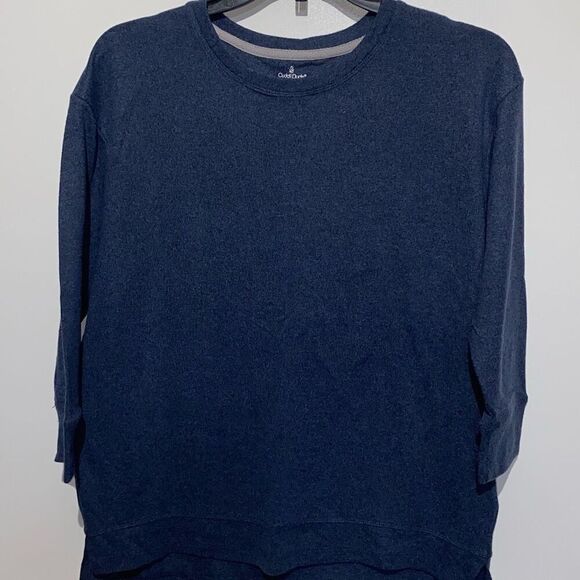 Cuddl Duds Women's Navy Blue Crew Neck High Low Pullover Sleep shirt Size XS NWT - Picture 1 of 9